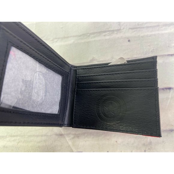 Marvel The Falcon and the Winter Soldier Black PU Faux Leather Bi-Fold Wallet - Picture 6 of 10